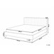 Beliani Cama com estrado Poliéster POITIERS 191x215 Cinza