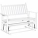 Banco Baloiço Jardim madeira de Álamo Outsunny 125x68 Branco