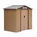 Abrigo de Jardim Aço Galvanizado e PP Outsunny 213 Amarelo