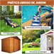 Abrigo de Exterior Aço e Polipropileno Outsunny Madeira