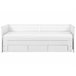 Beliani Cama com estrado Madeira de seringueira CAHORS 186x209 Branco
