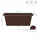 2x Jardinera resgate com suporte Castanho