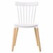 Pacote de 4 cadeiras Alna para sala de estar, sala de jantar, cozinha Branco/ Madeira