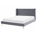 Beliani Cama com estrado Veludo FORBACH 174x218 Cinza