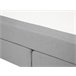 Beliani Cama continental Poliéster DUCHESS 171x211 Cinza Claro