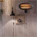 Aquecedor de parede Well Home com 3 tubos de quartzo Cinza
