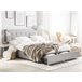 Beliani Cama con cajones Poliéster LA ROCHELLE 193x213 Castanho