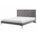 Beliani Cama Veludo LIMOUX 167x213 Cinza