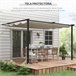 Pérgola de Parede Poliéster e Aço Outsunny Cru