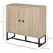 Aparador Melamina de Madeira, MDF e Metal HOMCOM Castanho