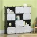Armário Modular 12 Cubos PP e Aço HOMCOM 125 Branco