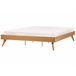 Beliani Cama com estrado MDF BERRIC 187x202 Castanho Claro
