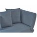 Beliani Chaise longue à direita Linho sintético MERI Azul