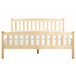 Cama Pinho GIVERNY 160 x 200 cm Castanho escuro 169x208 Branco