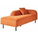 Beliani Chaise longue à direita Veludo LE CRAU Laranja