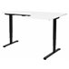 Beliani Escritorio ajustable DESTINES 160x109 Branco/ Preto