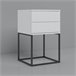 Mesa de centro STYLE 40cm com duas gavetas lacadas a branco Branco