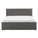 Beliani Cama con almacenaje Terciopelo ROCHEFORT 150x214 Cinza