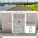 Abrigo de Jardim Aço Galvanizado e PP Outsunny Cinza
