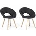 Beliani Silla de comedor ROSLYN Preto
