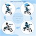 Triciclo para Bebés metal, plástico PP e tecido de poliéster Azul