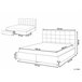 Beliani Cama com armazenamento Poliéster ROCHELLE 153x213 Cinza Escuro