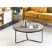 Beliani Mesa de centro MELODY 80x80 Cinza
