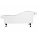 Beliani Chaise longue versão à esquerda Pele sintética LATTES Branco