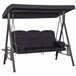 Banco Baloiço de Jardim Metal e Poliéster Outsunny Preto