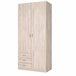 Guarda-roupa Roma com 2 portas e 3 gavetas, estilo moderno Guarda-roupa Roma com 2 portas e 3 gavetas, estilo moderno Madeira Clara