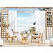 Beliani Conjunto lounge Rattan/vime SIBARI Bege