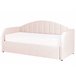 Beliani Cama nido Terciopelo EYBURIE 99x217 Cinza Claro