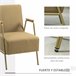 Poltrona Individual poliéster, espuma, aço, painel multicamadas Castanho
