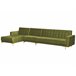 Beliani Sofá-cama Veludo ABERDEEN Verde