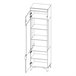 Vitrina LED de 1 porta Ruben 53 Madeira