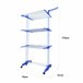 Varal XXL Dobrável Premium Slim Nyana Home | 4 Níveis Azul