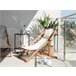 Beliani Cadeira lounge/relax AVELLINO Branco/ Bege