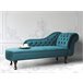 Beliani Chaise longue versão à direita Veludo NIMES Azul/ Verde