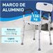Cadeira para Duche Liga de Alumínio e PE HOMCOM Branco