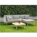 Beliani Conjunto lounge SENISE Branco/cinza