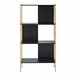 [en.casa] Estantes de Prateleiras Dønna Ypäjä 4 prateleiras MDF Preto/ Creme