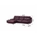 Chaise longue de pele HAWAI Vermelho