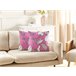 Beliani Almofada decorativa MALVA Rosa