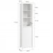 Armário alto de banho com 3 prateleiras e 1 cesto BZR102-W SoBuy Branco