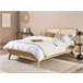 Beliani Cama com estrado Aglomerado de madeira, Rattan/vime MONPAZIER 147x209 Castanho