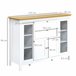 Aparador de Cozinha MDF e Vidro Temperado HOMCOM, casa - cozinha 120 Branco