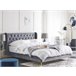 Beliani Cama com estrado Veludo FORBACH 154x218 Cinza