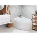 Beliani Banheira de esquina NEIVA 100x150 Branco Brillo
