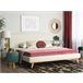 Beliani Cama com estrado Chenille TALENCE 198x218 Bege