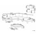 Beliani Conjunto lounge SANZA Branco